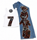 Tapestry patchwork denim set