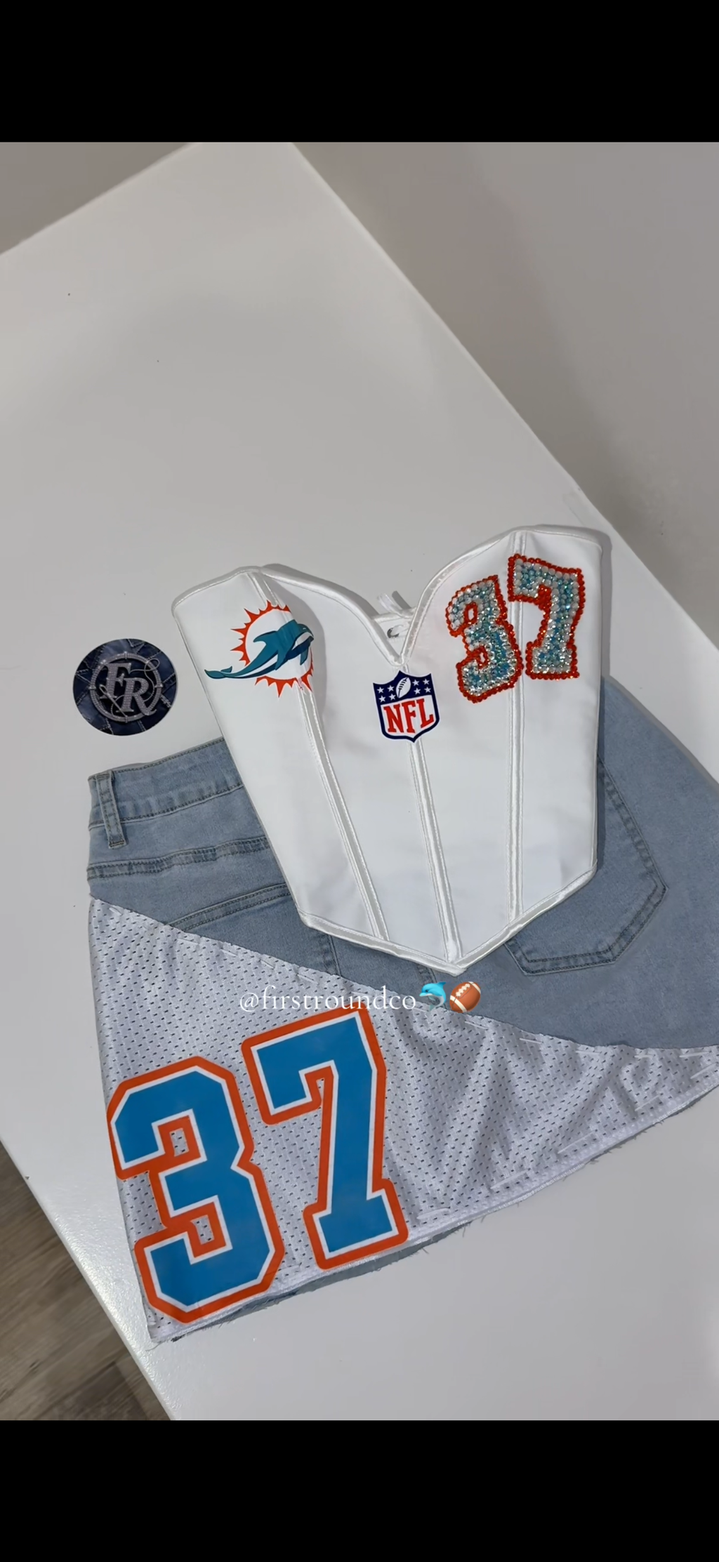 Jersey and Denim Corset set